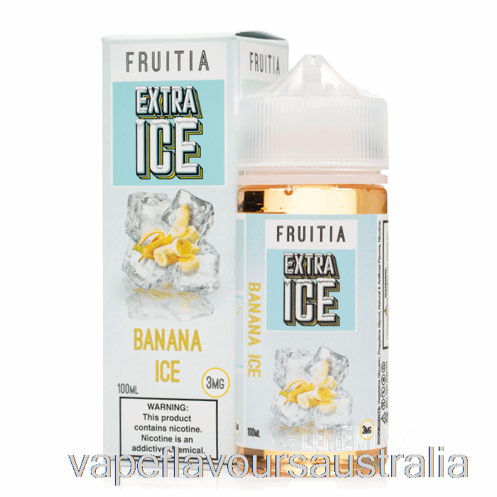 Vape Nicotine Australia Banana Ice - Extra Ice - Fruitia - 100mL 6mg
